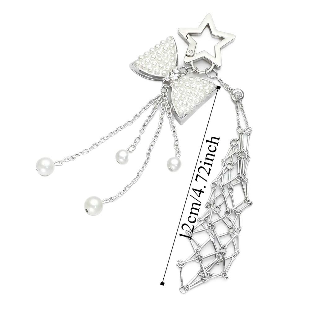 Mini Net Pocket Lipstick Bag Keychain Cherry Lipstick Cover Key Ring Outdoor
