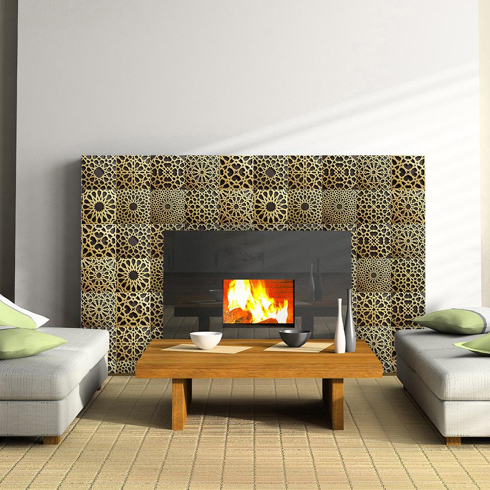 10 шт., матовая плитка с узором мандалы, напольная наклейка, переводные чехлы, износостойкие виниловые обои, кухонный декор для ванной комнаты, стола, стены