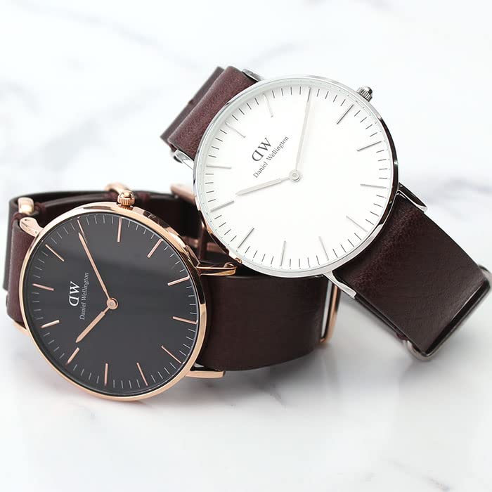 Ремешок для часов NATO Type Belt, сменный ремешок для часов, итальянский кожаный темно-серебристый ремень NATO, совместимый с шириной ремня 18 мм [MOD] Коричневый/Пряжка