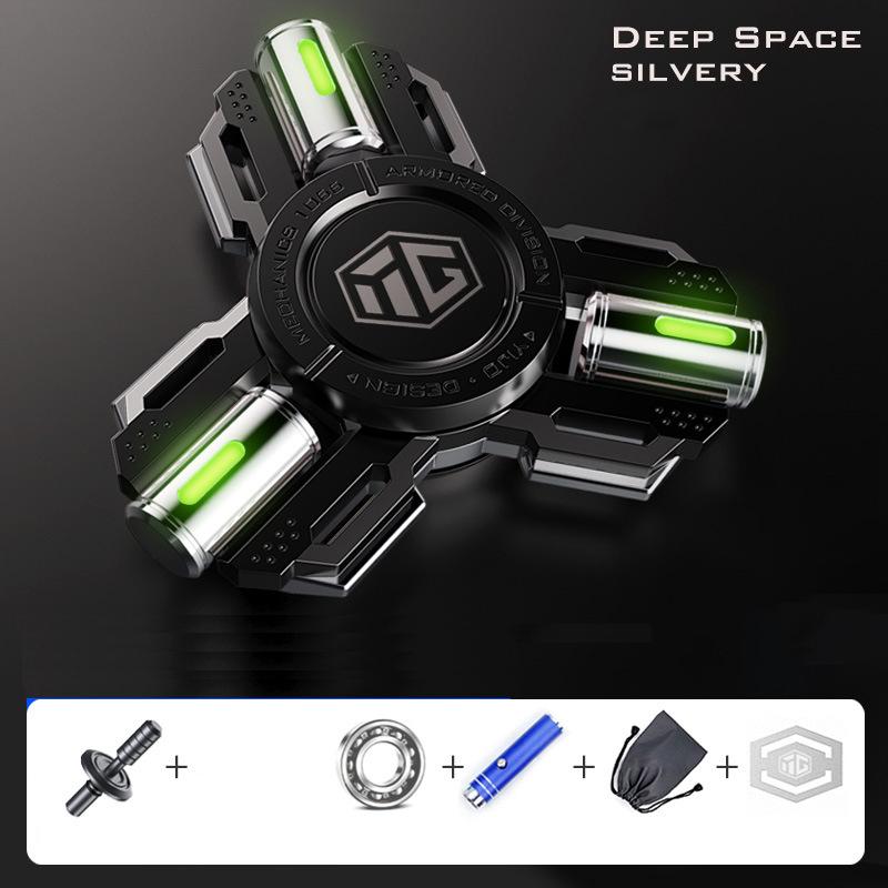 Спиннер из металлического сплава, светящийся, долговечный, с гироскопом на кончике пальца, EDC, вращающийся волчок, игрушки для снятия стресса для взрослых и детей