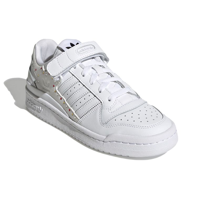 Кроссовки Swarovski x adidas Forum Low Белый Черный Женские Cloud-White Core-Black GZ4377
