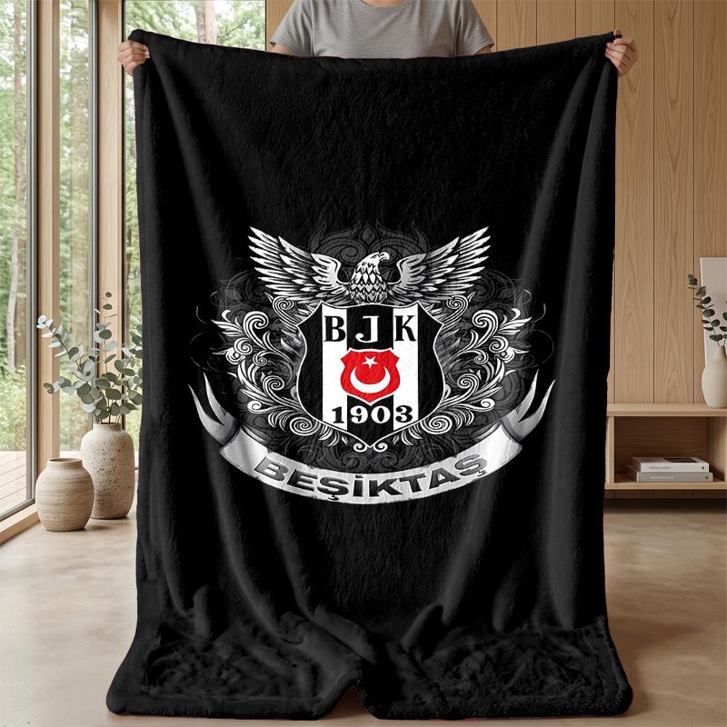 Besiktas JK Theme blanket Soft Flannel Blanket Plush Throw Blanket Cozy Sofa Bed Blanket for Home Decor