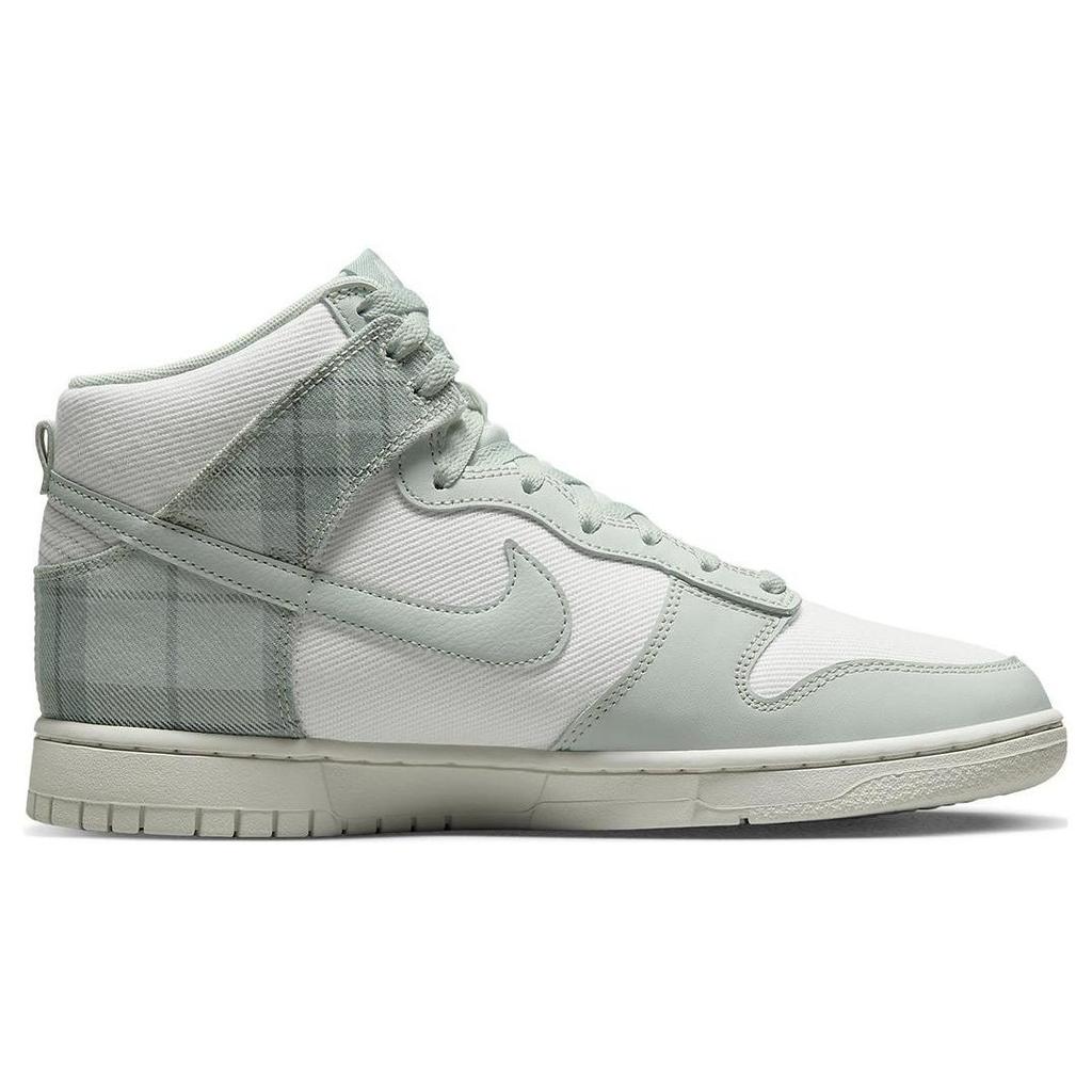 Nike Мужские кроссовки Dunk High SE Mint Plaid Green Summit-White Light-Silver DV0826-100