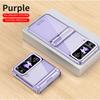 For Samsung Galaxy Z Flip 6 5 4 3 Case Transparent Electroplating Phantom Hinge Protection Camera Cover For Z Flip6 Flip5 Flip4