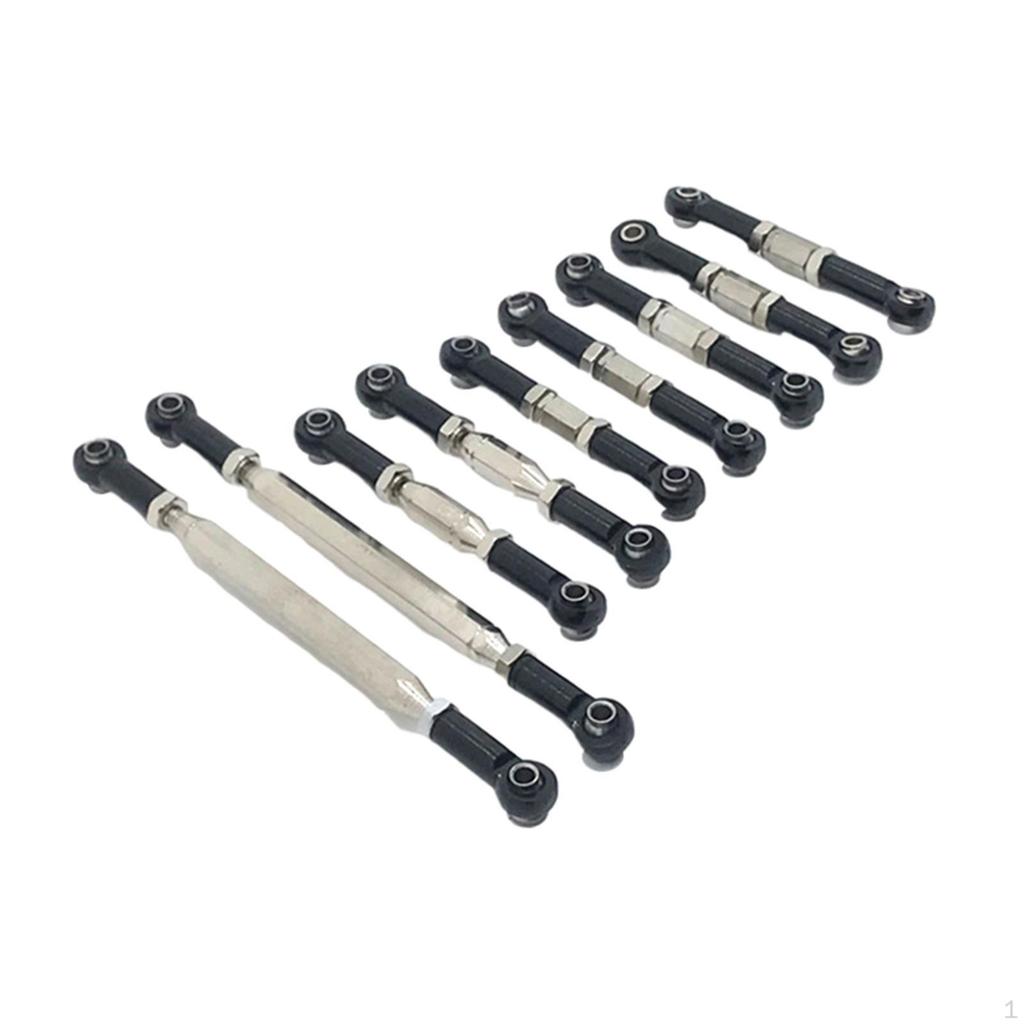 9 Piece Adjustable Steering Tingler Traction Rod Accessories for 12428 12423 FY-01 Fy-02 Fy-04 1/12