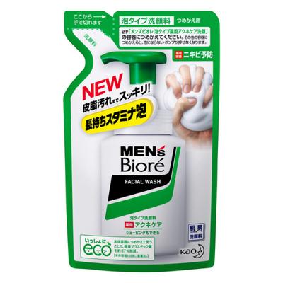 Kao Men's Biore Foam Type Cleanser Лечебный уход за кожей с акне Сменный блок