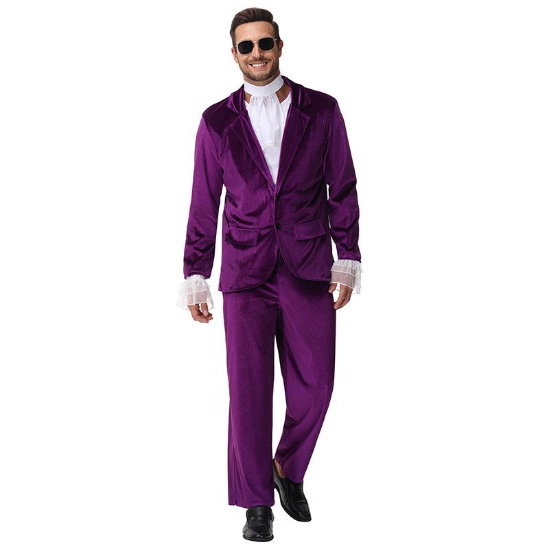 Cosplay adult men's retro disco stage outfit 80s performance costume cosplay costume cosplay costume