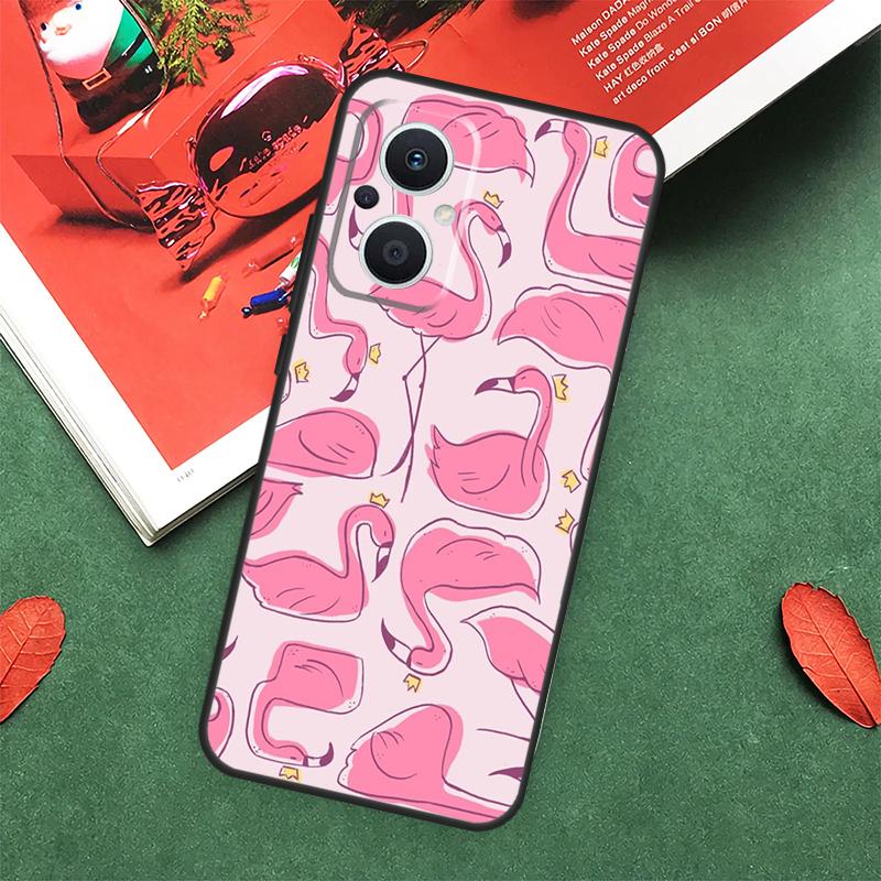 Чехол с фламинго для OPPO Reno 14 13 12 11 10 Pro 14F 13F 12F 11F 8 7 Lite OPPO Find X9 X8 X6 Pro