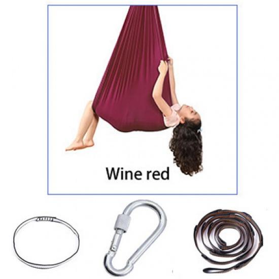 150x280 см, полный комплект, детское домашнее подвесное сиденье-качели, гамак для йоги, фитнеса, нейлоновая эластичная терапия, обёрточная бумага для объятий, воздушная йога