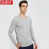 Hengyuanxiang Men's Fine Spun Pure Cashmere Round Neck Sweater