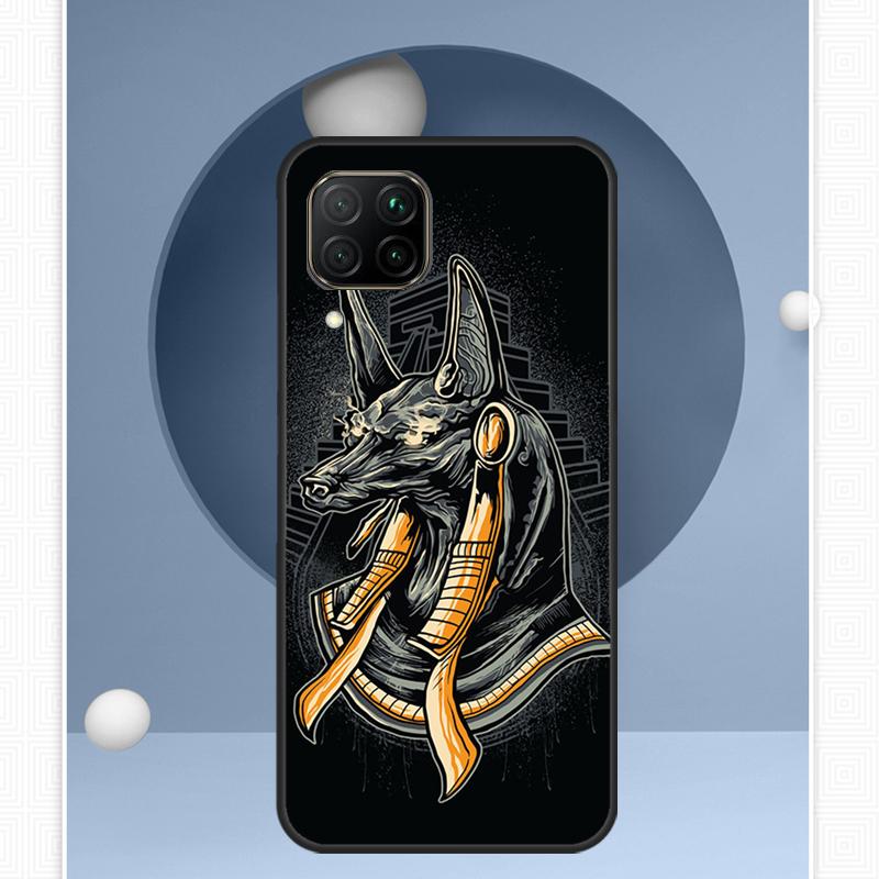 Anubis Egyptian God For Huawei Nova 12i 12s 11i 8i Y91 Y60 Y70 Y72 Y90 Y61 9 10 SE P20 P40 Lite P30 P60 Pro Case