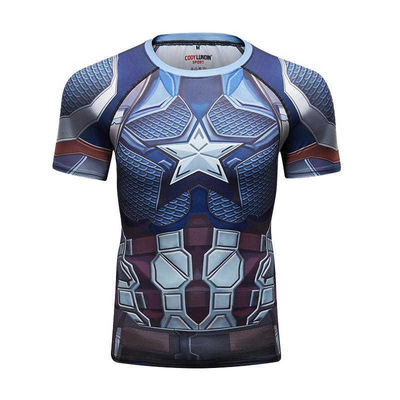 Мужская футболка с 3D-печатью Marvel, с коротким рукавом, американская, с круглым вырезом