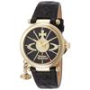 Vivienne Westwood ORBII Women's Watch, Black Dial, Black Leather, Quartz Movement, VV006BKGD