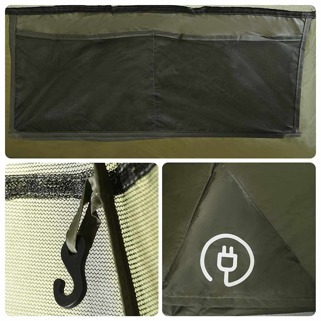 Tipi Family Tent for 6 People Olive Green Waterproof