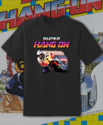 Super Hang On Sega Nes Ретро Аркадная Игра Видеоигра Футболка Быстрая Доставка!