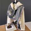New Luxury Design Winter Two-Sided Cashmere Scarves Noble Manor Jacquard Women Thicken Wrap Shawl Ladies Wool Pashmina Scarf