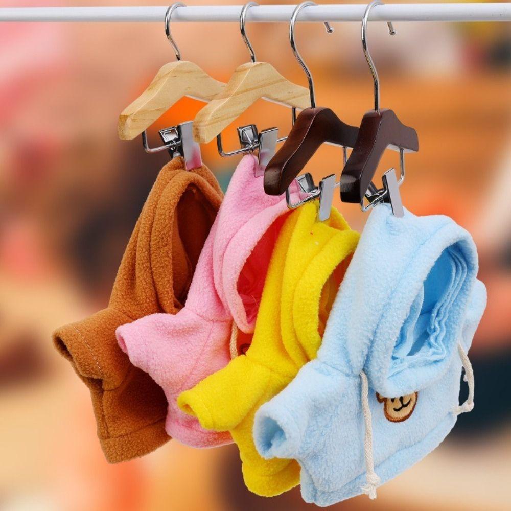 with Clip Kids Hanger Solid Wood Mini Hanger Durable Pet Clothes Hook