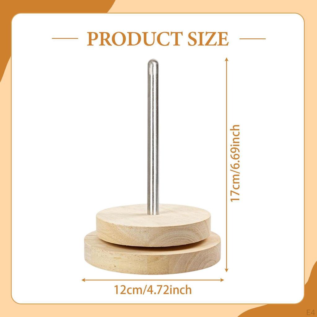 Деревянный держатель для клубка пряжи, вращающийся диспенсер, органайзер ручной работы, хранилище инструментов, нитки