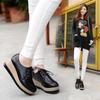 2024 Брендовые кожаные кроссовки на плоской подошве, женские туфли на платформе со шнуровкой, женские мокасины на танкетке, женские лоферы, повседневная обувь