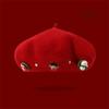 Woolen Wool Beret Star Octagonal Hat Casual Christmas Beret  Streetwear