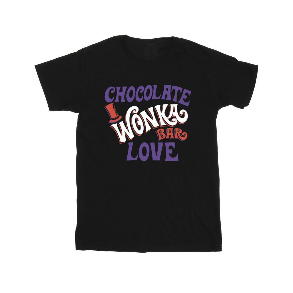 Willy Wonka & The Chocolate Factory Girls Chocolate Bar Love Cotton T-Shirt