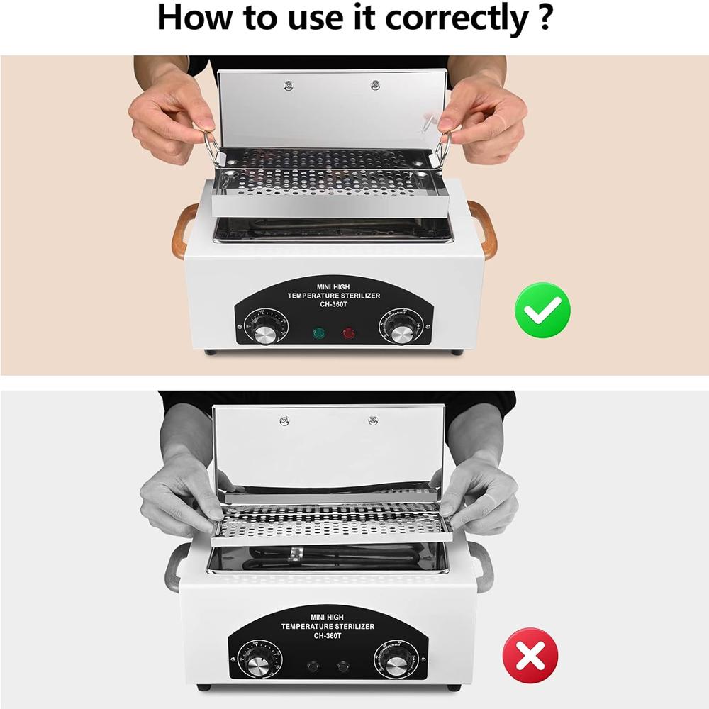LINMANDA High Temperature Sterilizer 300W Nail Tool Sterilizer Dry Heat Sterilizer 1.5L Salon Equipment for Metal Tools