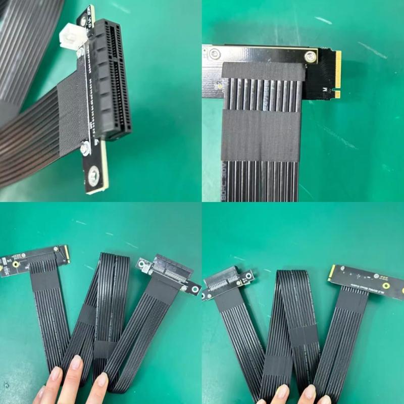 Кабель-адаптер-удлинитель M.2 NVMe на PCIE, штекер-гнездо, для сетевой карты PCIE, быстрая передача данных 64 Гбит/с