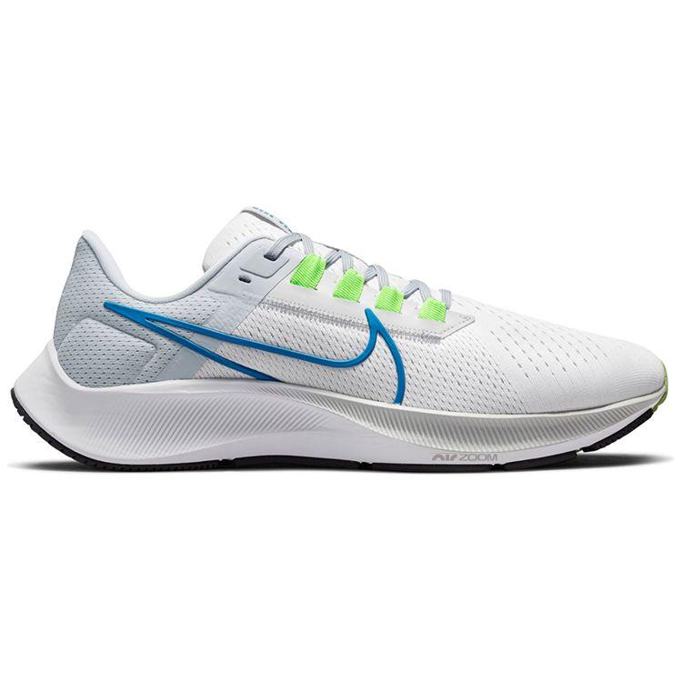 Nike Air Zoom Pegasus 38 Мужские Белый Чистый Платиновый Волк Серый Императорский Синий CW7356-103