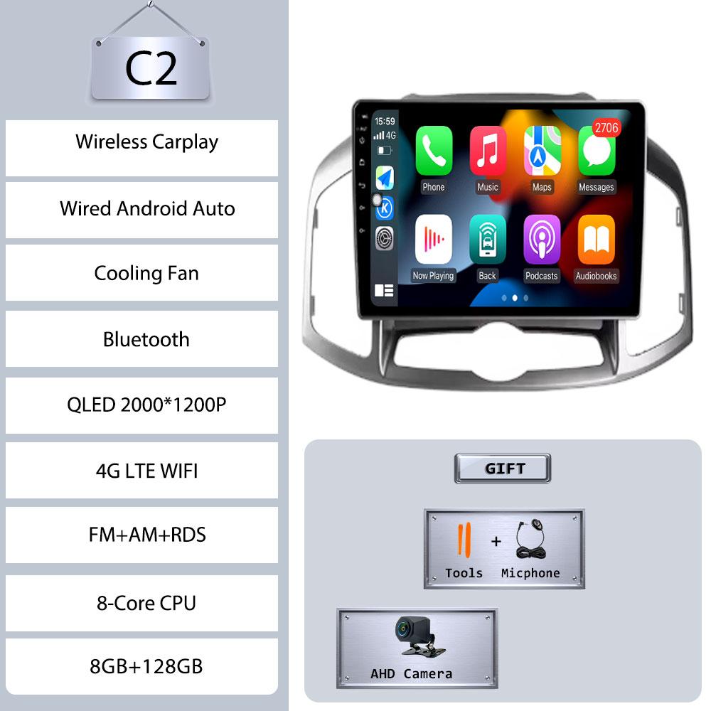 Автомагнитола 10 дюймов для Chevrolet Captiva 1 2012 - 2017 Android 16 Carplay GPS Навигация Bluetooth FM 4G Мультимедийный плеер