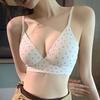 Женский милый дышащий бесшовный бюстгальтер с треугольными чашками, тонкий стиль, тонкие бретельки, беспроводной, пуш-ап, удобное нижнее белье