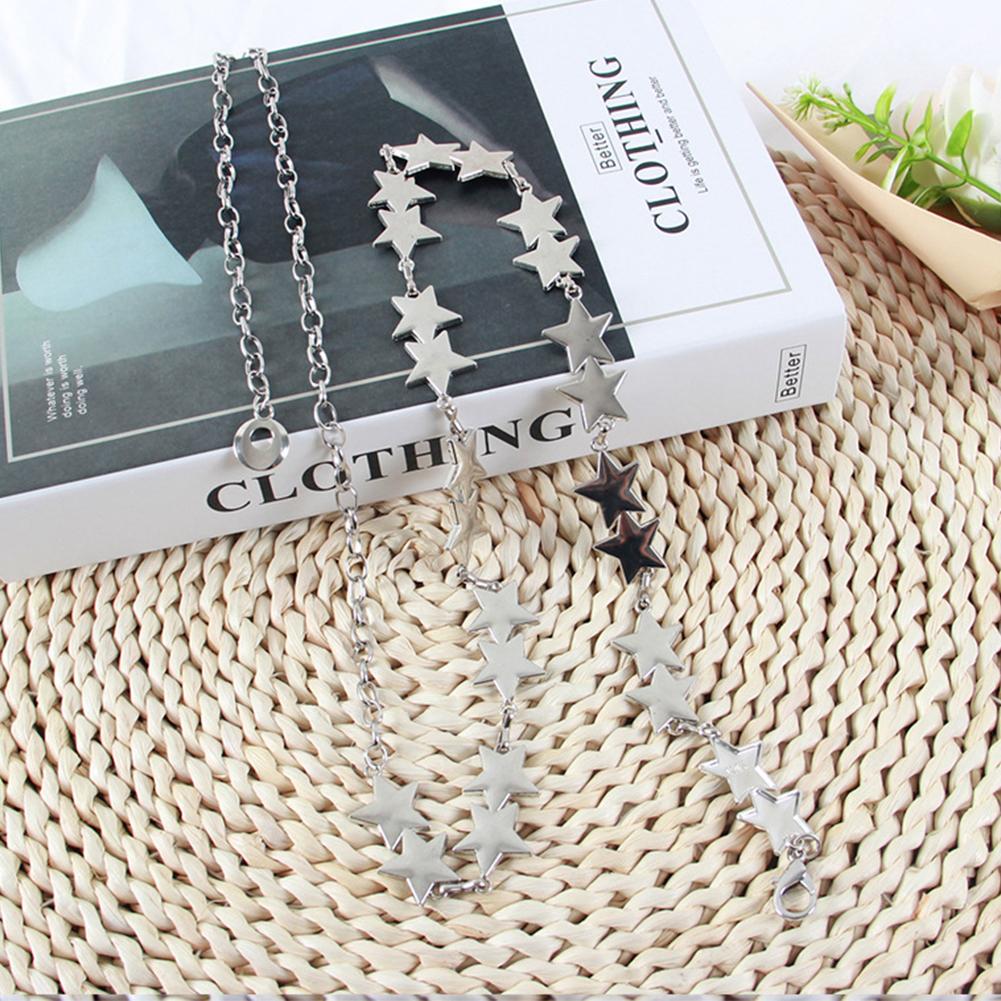 Fashionable Metal Waist Chain Versatile Butterfly Star Waist Chain Clothes Waist Decoration Belt Apparel Accessory for Women