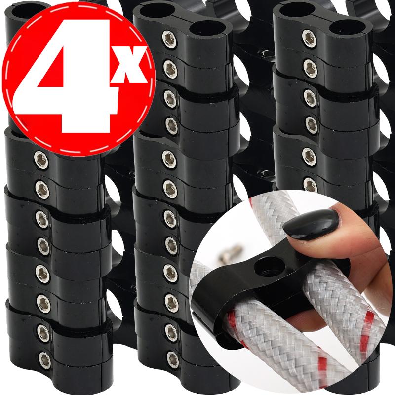 Universal Fuel Line Clamp AN6 AN8 AN10 Hose Separator Billet Aluminum Finisher for Braided Oil Gas Water Pipe Car Accessories