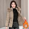 Зимняя новая модная повседневная куртка с большим меховым воротником, утолщенная хлопковая одежда, короткая модная теплая и тонкая куртка