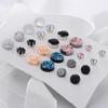 Европейская и американская модная бижутерия: 12 пар популярных сережек-гвоздиков с кристаллами