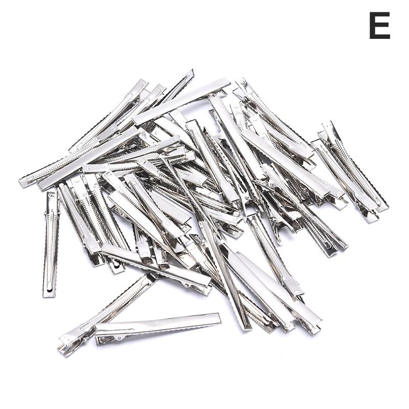 50 шт. Серебряный тон металлический зажим-крокодил зажимы пружинный зажим-утконос