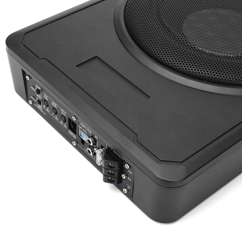 10 дюймов, 12 В, 600 Вт, автомобильный сабвуфер, HIFI, тонкий автомобильный динамик с басами под сиденьем, сабвуфер, усилитель мощности, динамик, аудиопроцессор