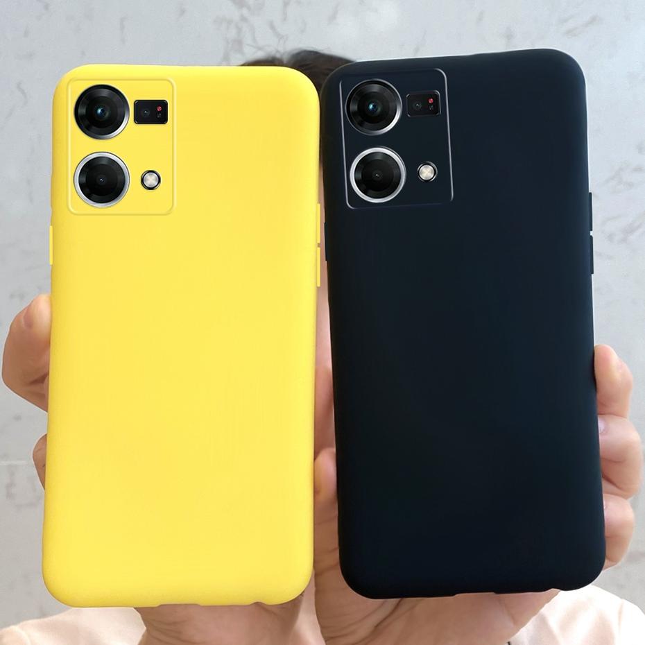 For Oppo Reno7 Case CPH2363 Liquid Silicone Soft Protective Shell Cover For Oppo Reno7 4G Reno 7 Cases 6.43" Phone Fundas
