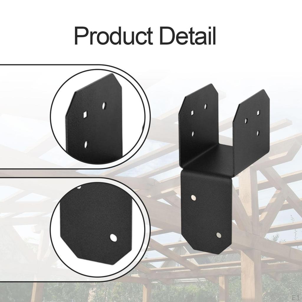 Комплект из 4 соединителей балок к крыше, ремонтная пластина, базовый кронштейн для деревянных конструкций