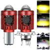 Светодиодная лампа для фар мотоцикла 10000LM H4/H6 12V Moto Spotlights CSP Lens White Yellow Hi Lo Lamp Аксессуары для скутеров Противотуманные фары