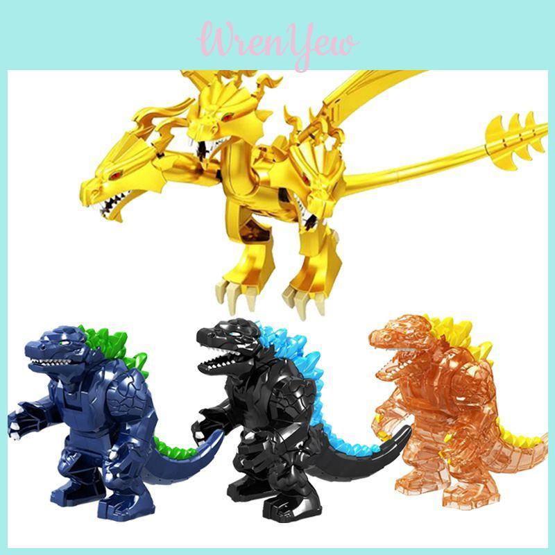 Unique Godzilla King Of The Monsters King Ghidorah Action Figure Building Blocks Gift For Children