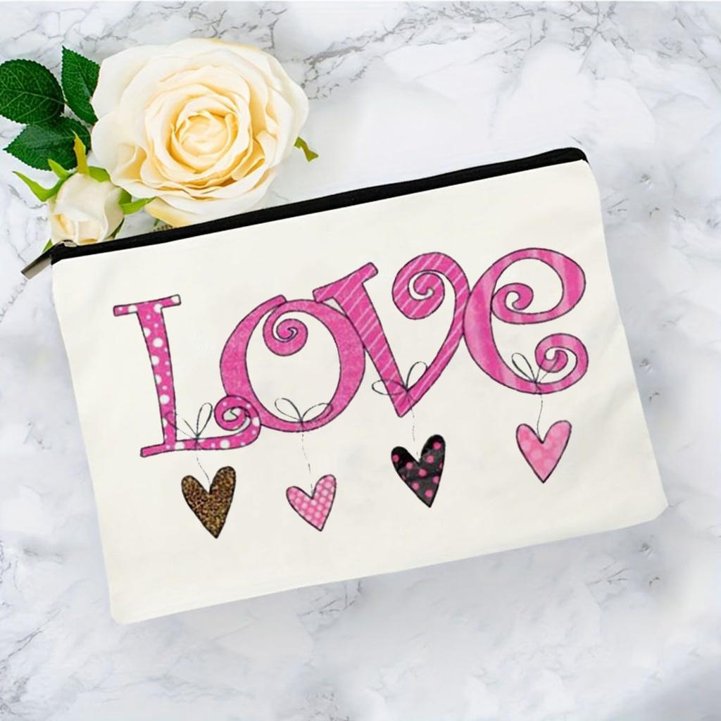 Подарок на День святого Валентина Косметичка Сумки для макияжа Дорожный органайзер на молнии для косметики Сумка для туалетных принадлежностей Подарок на День святого Валентина для нее