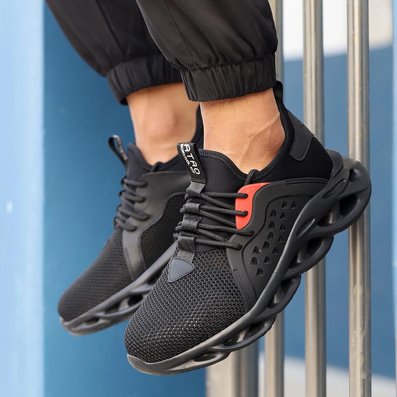 Steel Toe Cap Light Breathable Sneaker Men Indestructible Shoes Anti-puncture Safety Shoes Protective Shoes Work Industrial Boot