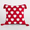 Valentines -ow Covers Valentine's Day Decorations Gift Red Love Heart Print Holiday Decorative Throw Pillows Square Cotton Cushion Case Decor