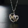 Minimalist Heart-Shaped MOM Zircon Necklace for Cross-Border E-Commerce