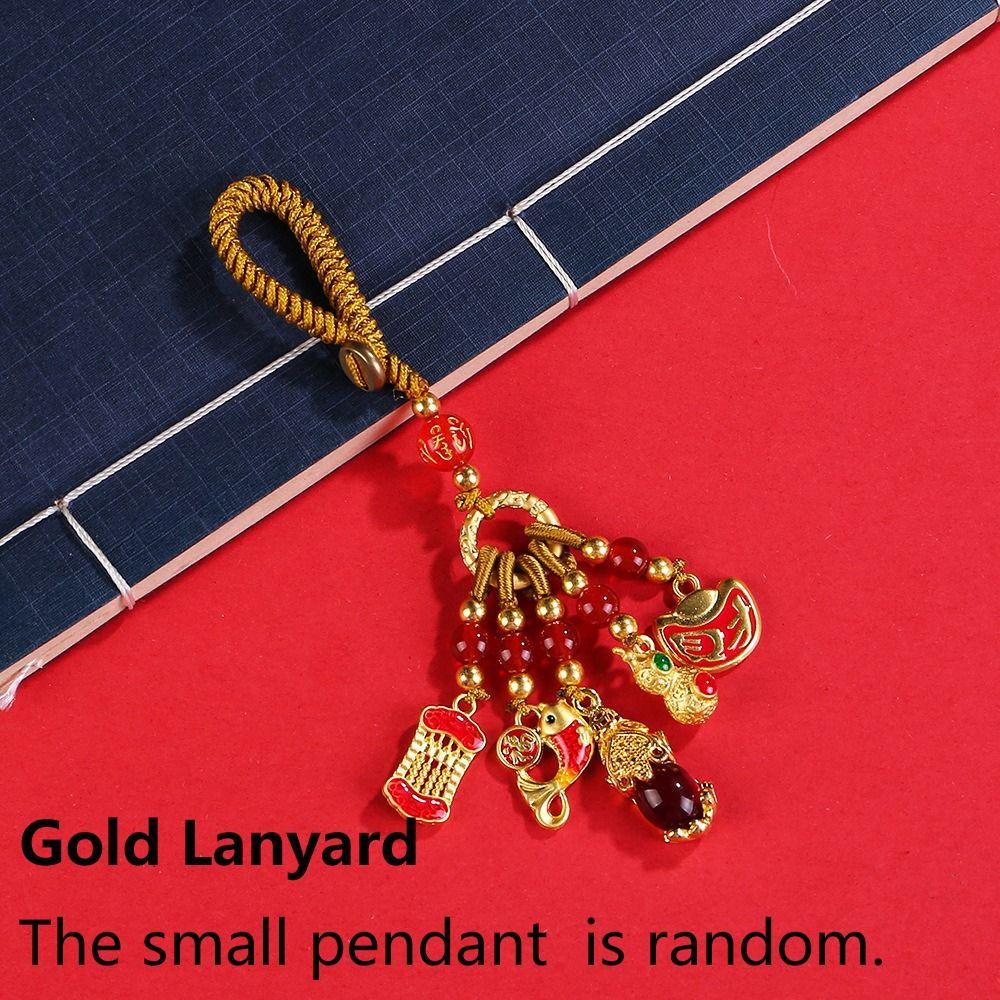 Enamel Plutus Lucky Keychain Gourd Key Chain Strap Cute Car Keys Charms  Men