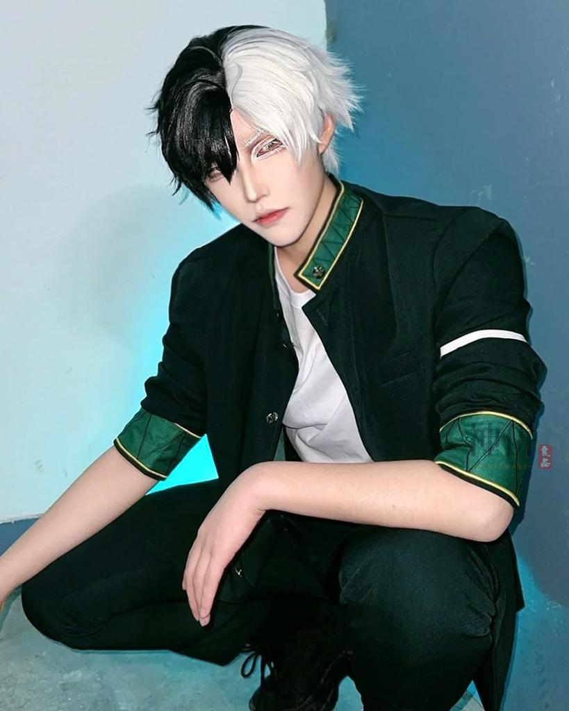 Харука Сакура Косплей с Strong WIND Косплей Fancy School Stage Харука Сакура косплей Сакура с [Kami-Yamato Goods] Парик, Парень, BREAKER, Костюм,