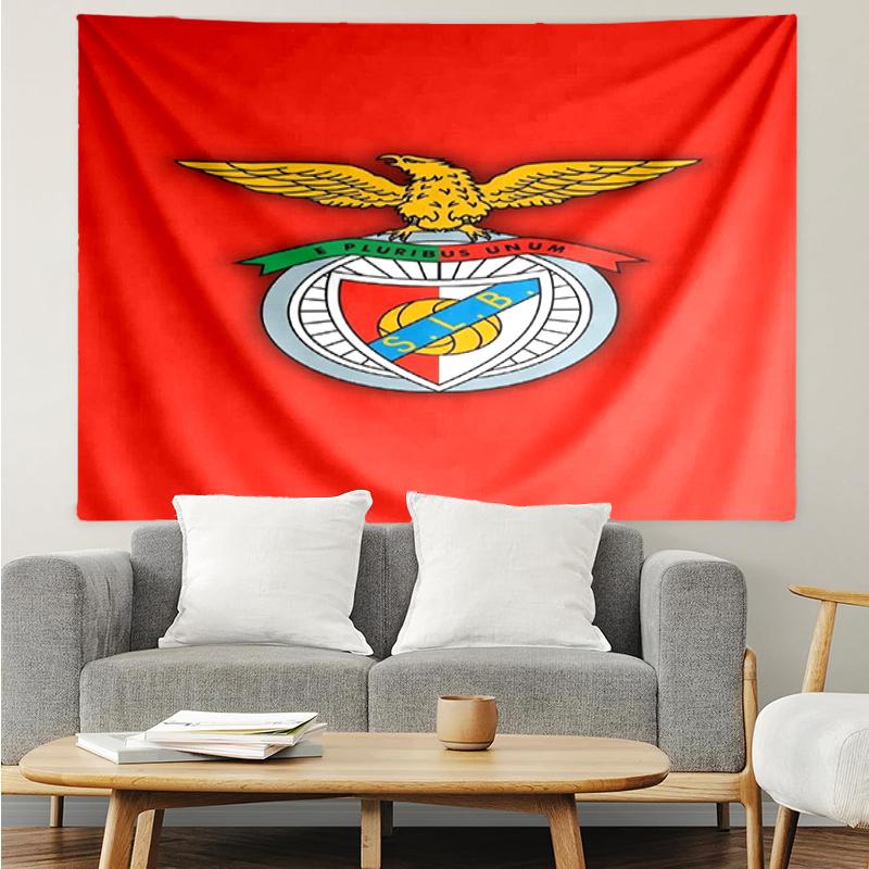 Benfica Print Tapestry, Backdrop, Easy Setup, Ideal for Bedroom, Office & Living Room, with Aesthetic Wall Hanging Decor.