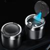Ash Tray Car Ash Tray Aluminum Cup Alloy Ash Tray Aluminum Cup Portable Car Ash Tray Detachable LED Light Cup Holder Detachable
