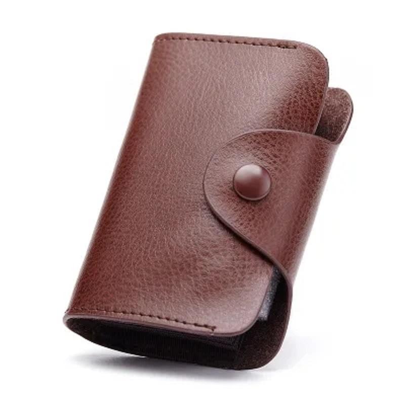 12 Card Slots Case Wallet Business Card Holder Cards Pack Genuine Leather Bank Card Clip Coins Credit Card Bag