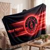 Charlton Athletic Personalized Fleece Blanket With Football Logo, Custom Name Text Soft Warm Home Throw Blanket